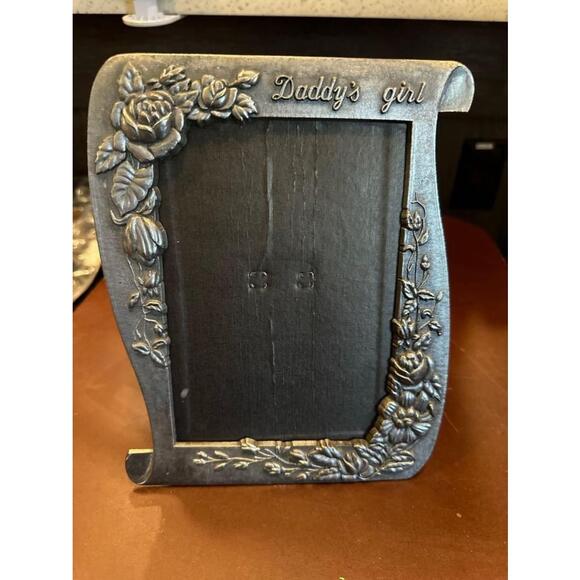 Silver finish Daddy’s Girl 5x7 Photo Frame 1990’s Vintage - Picture 1 of 4